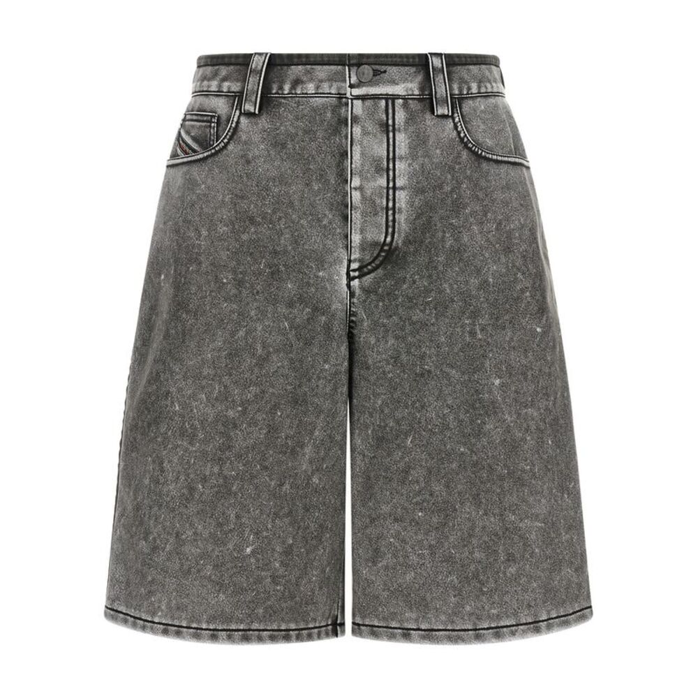 Diesel Gray Polyethylene Bermuda Women's Shorts